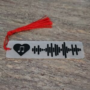 Red and Black Music Note Bookmark